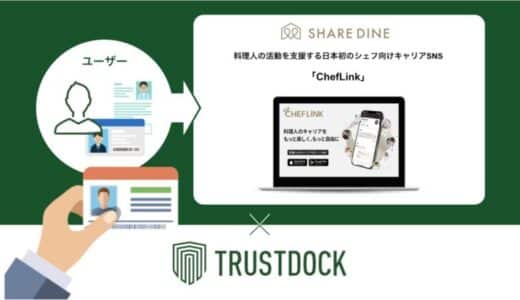 TRUSTDOCK、シェアダインの料理人専用キャリアサポートSNS「CHEFLINK（シェフリンク）」に本人確認サービスを提供