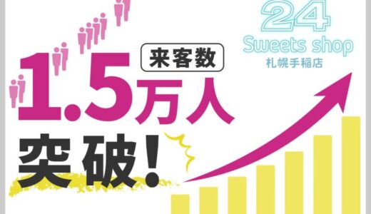 「24スイーツショップ札幌手稲店」累計来客数15,000人突破記念！期間限定キャンペーン開催！